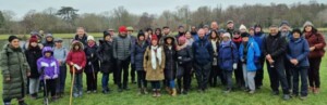 Figure 1 is an outdoor setting in spring. Around 35 walkers from the Dadimas Community Walking Group and four Open University researchers are celebrating walking in nature.