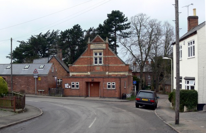 Dunton Bassett village Hall and street scene.