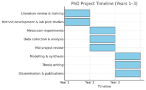 Schematic showing project timeline.